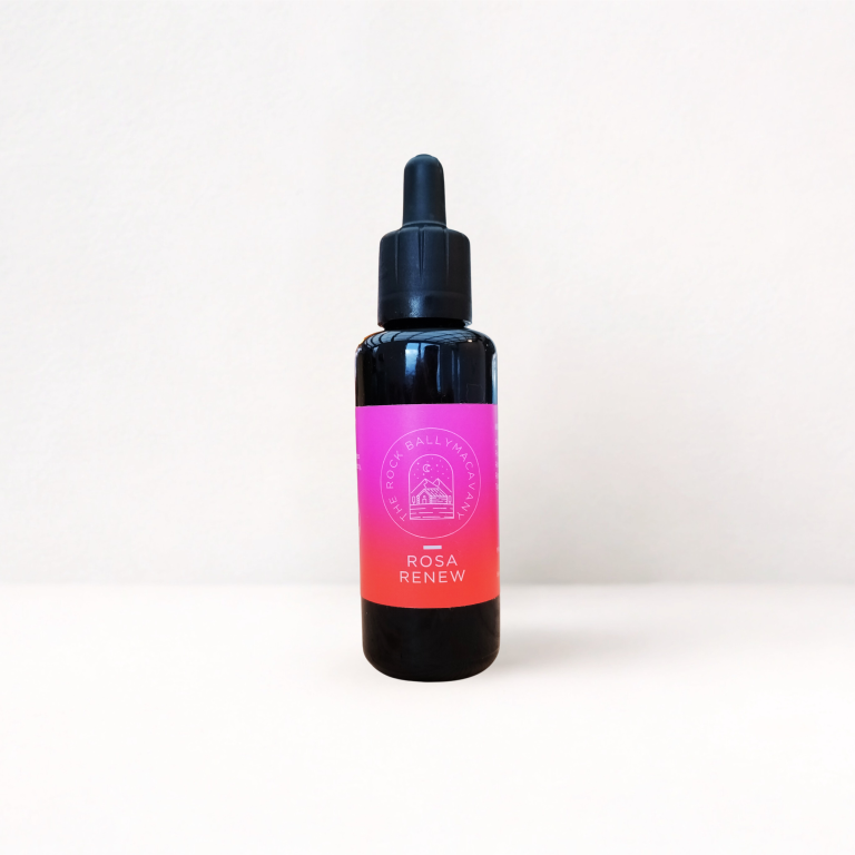 front view of a bottle of rosa renew